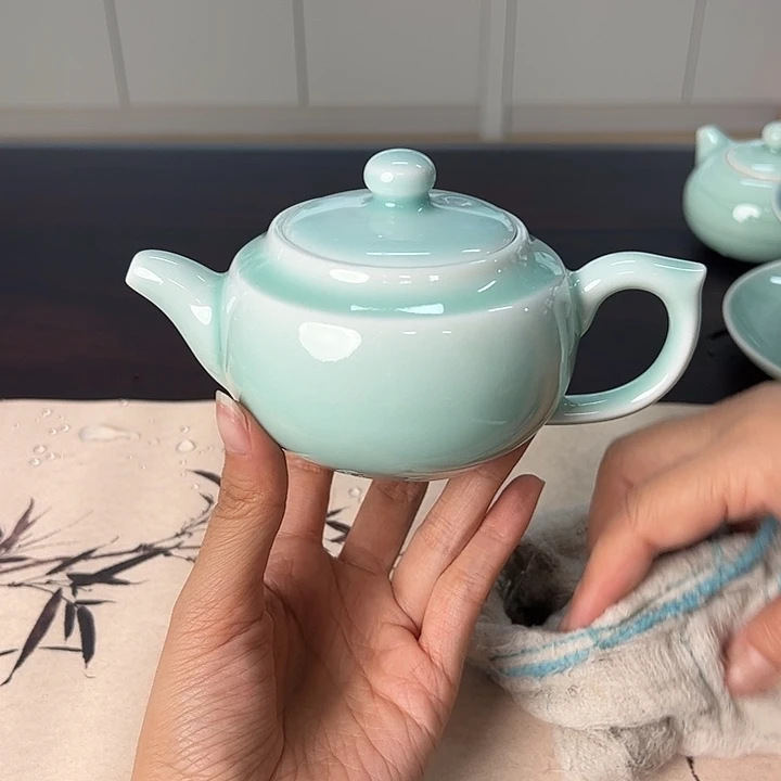 龙泉云间青瓷小米茶器