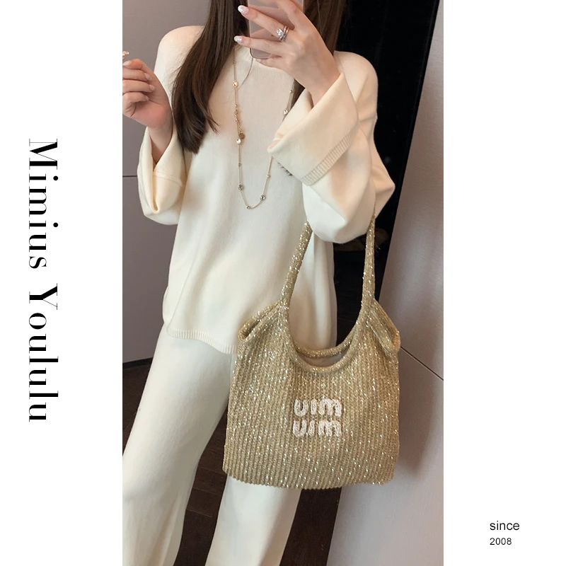 【mimius】游鹿鹿【人间山茶】舒适慵懒宽松针织毛衣＋阔腿裤WF08060