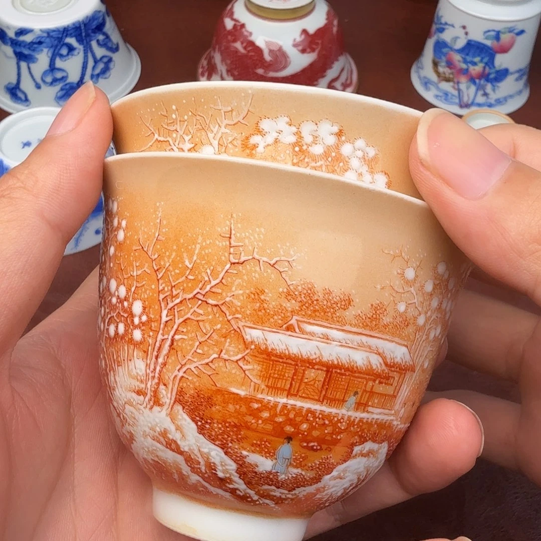 东***天现代景德镇全手工全手绘茶具