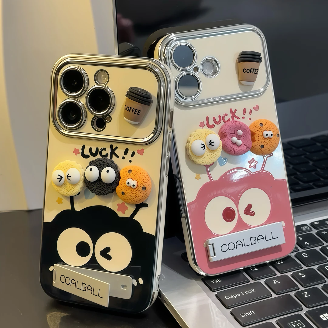 BANCA煤球咖啡支架适用苹果VIVO华为OPPO小米14电镀iPhone15/16手