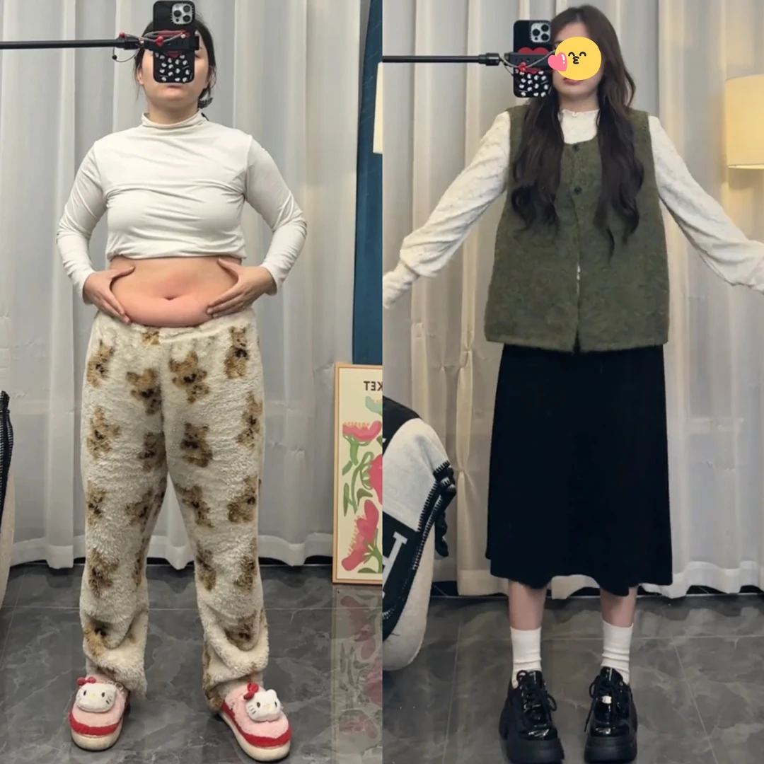 大码胖MM小香风套装女秋季梨型身材遮肉显瘦马甲背心半身裙三件套