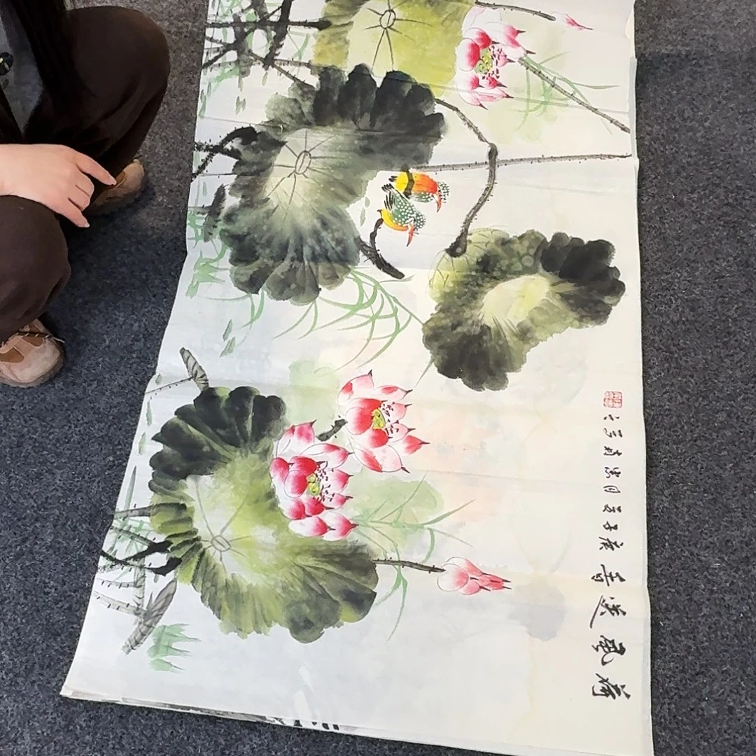 纯手绘国画作品好看四尺