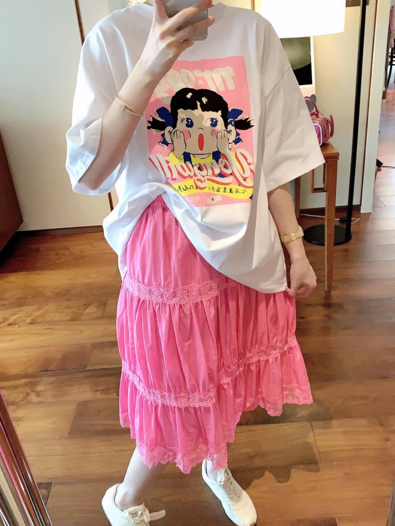 【张静芝】做旧卡通棒棒糖女孩T恤