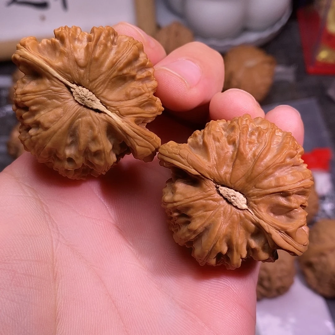 文玩核桃把件白狮子45