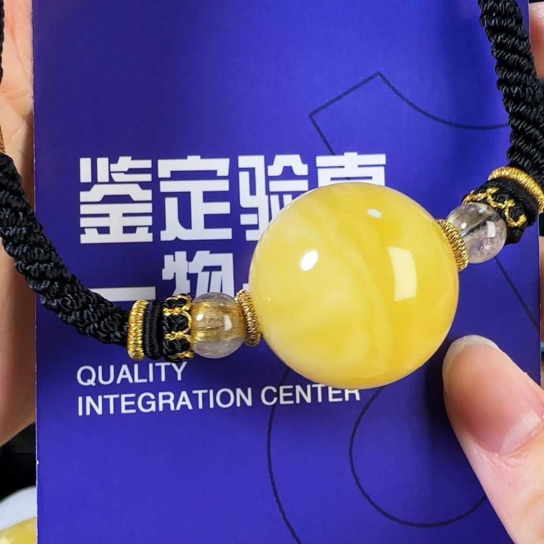 蜜蜡未镶嵌颈饰28.1mm妖锁骨珠