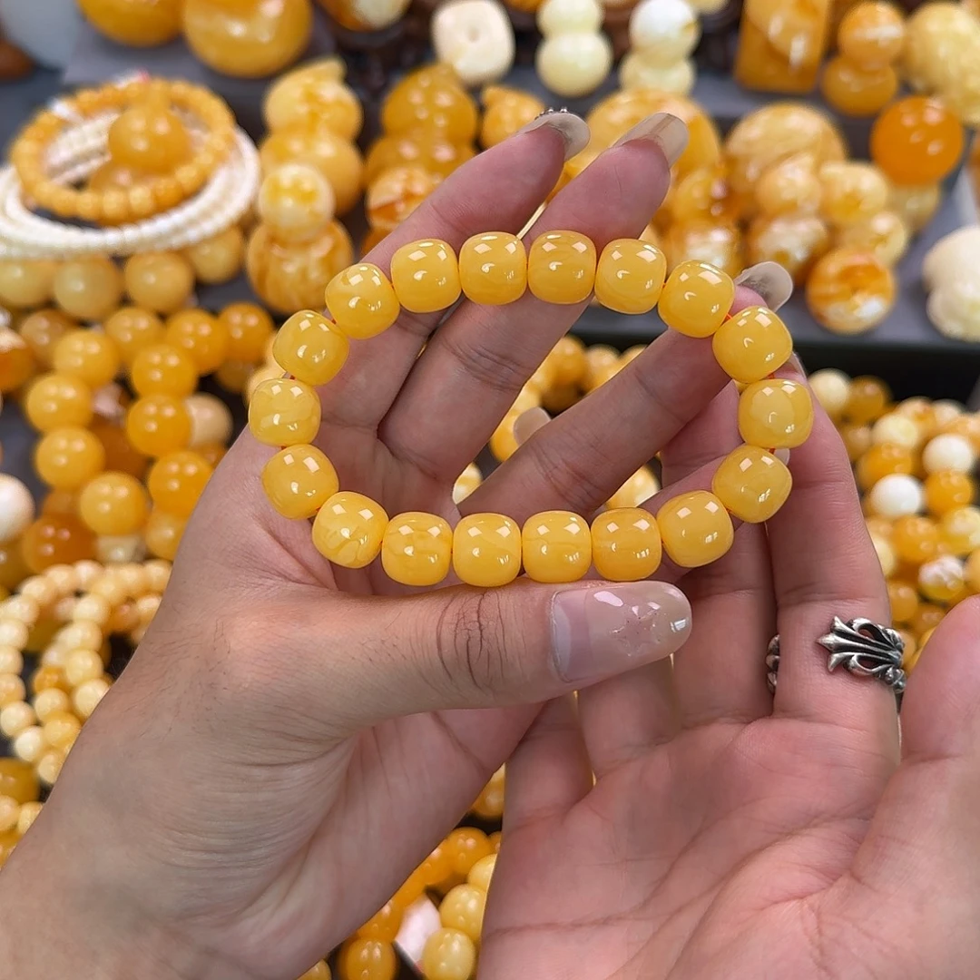 蜜蜡未镶嵌珠宝奇石同料13mm