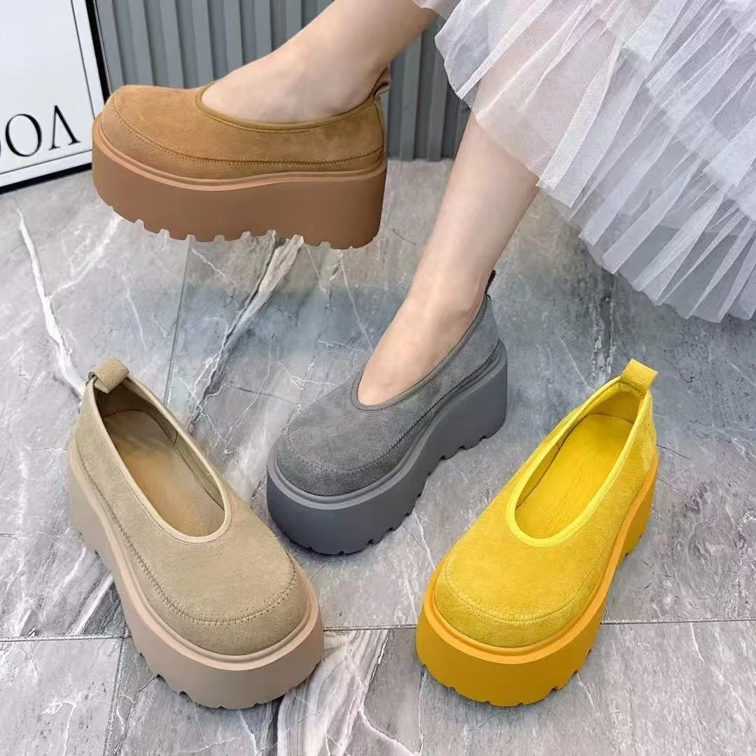 唐小肉潮搭乐福鞋单鞋春季休闲软底厚底底舒适低帮百搭小众3-7-2