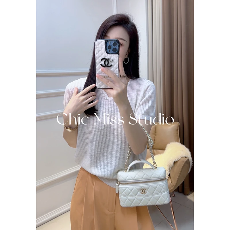 【米白色】3805超柔软新款高品质针织上衣