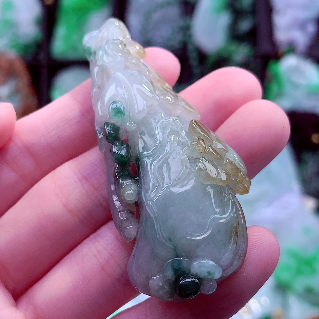 翡翠未镶嵌颈饰天然