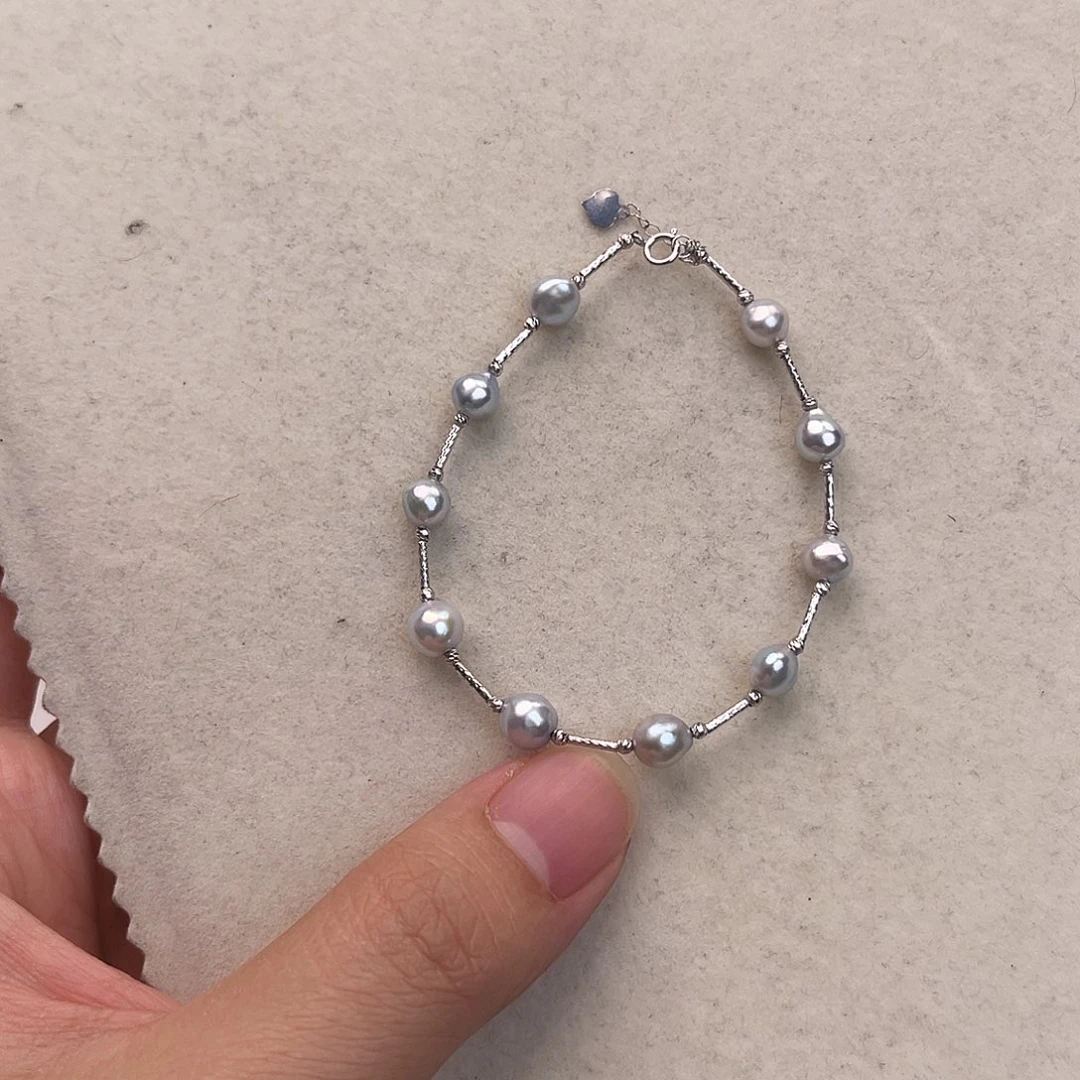 海水珍珠18K金镶嵌手绳