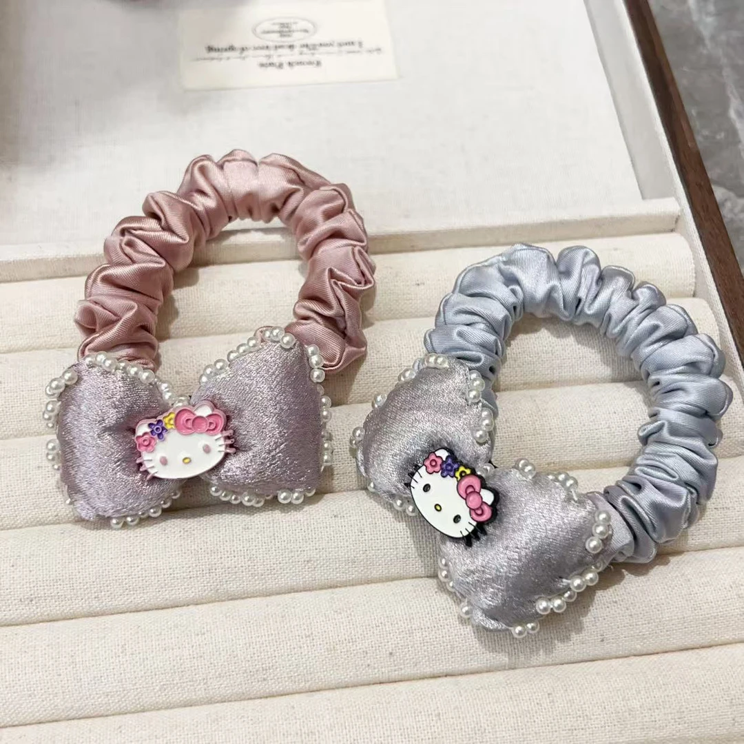 可爱珠珠猫咪蝴蝶结发圈发绳J1394