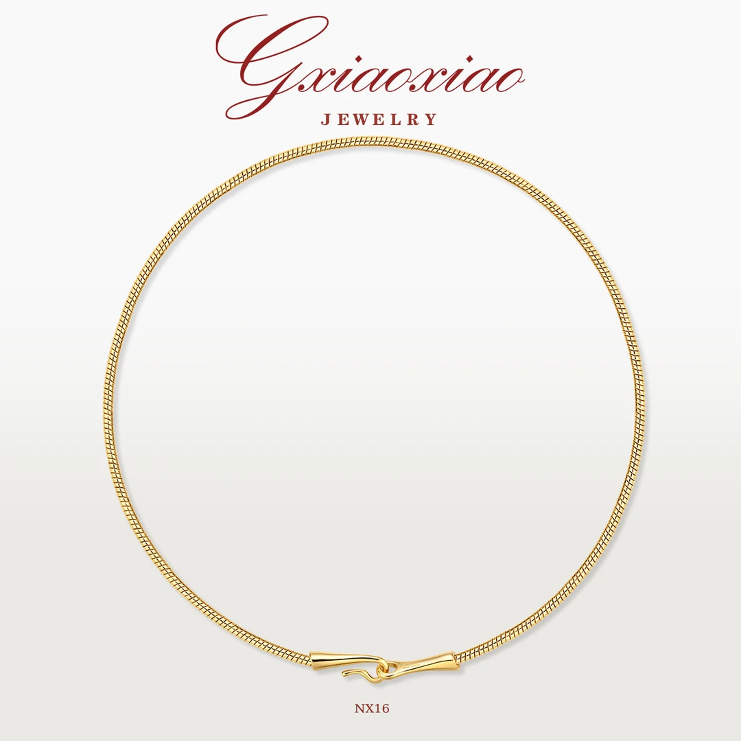 G XIAOXIAO 镀K金 【灿烂黎明】气质时尚百搭优雅蛇骨项链 NX16