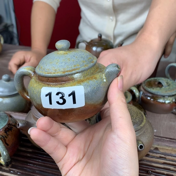 茶壶紫砂纯自然柴烧