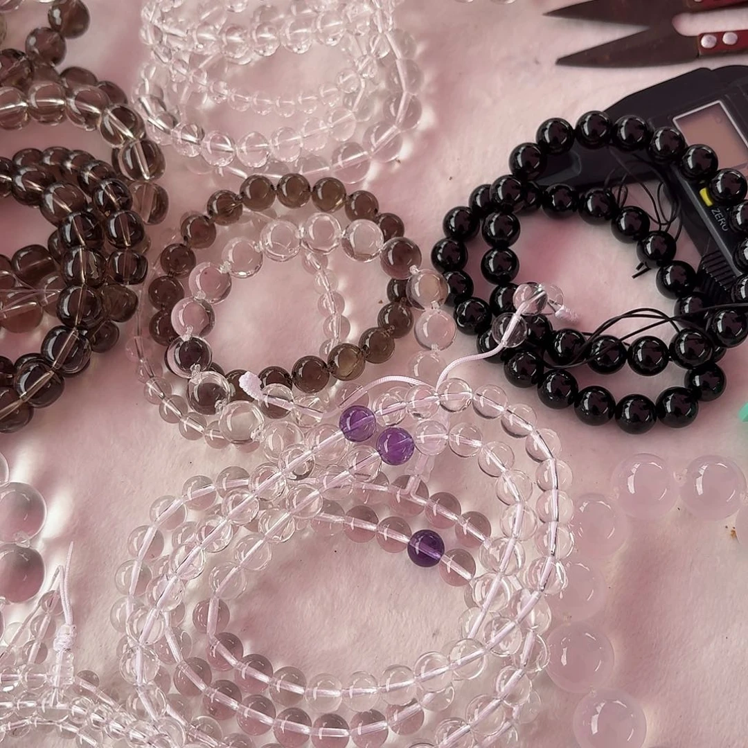 颈饰银S925镶嵌紫晶一**花