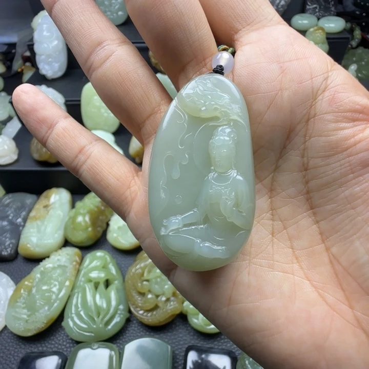 和田玉未镶嵌挂件