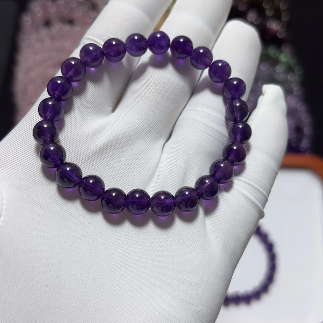 水晶手链未镶嵌B****n7mm乌拉圭紫水