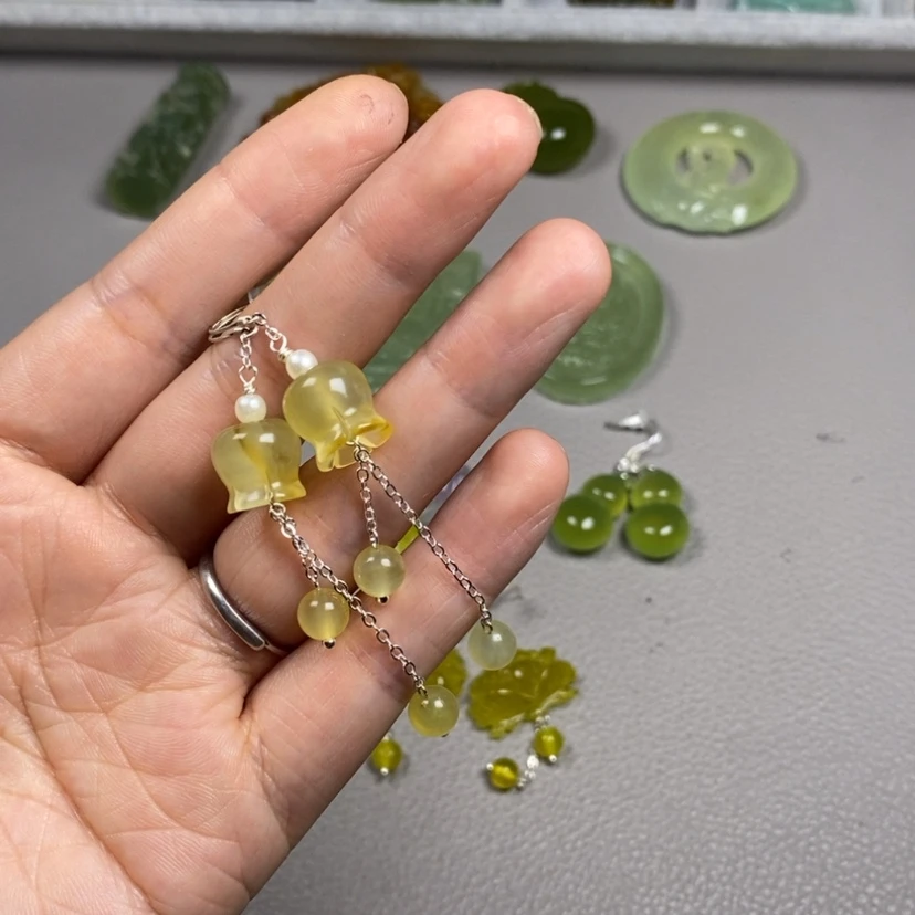 【闪购商品】未镶嵌蛇纹石玉挂件耳饰耳环项链