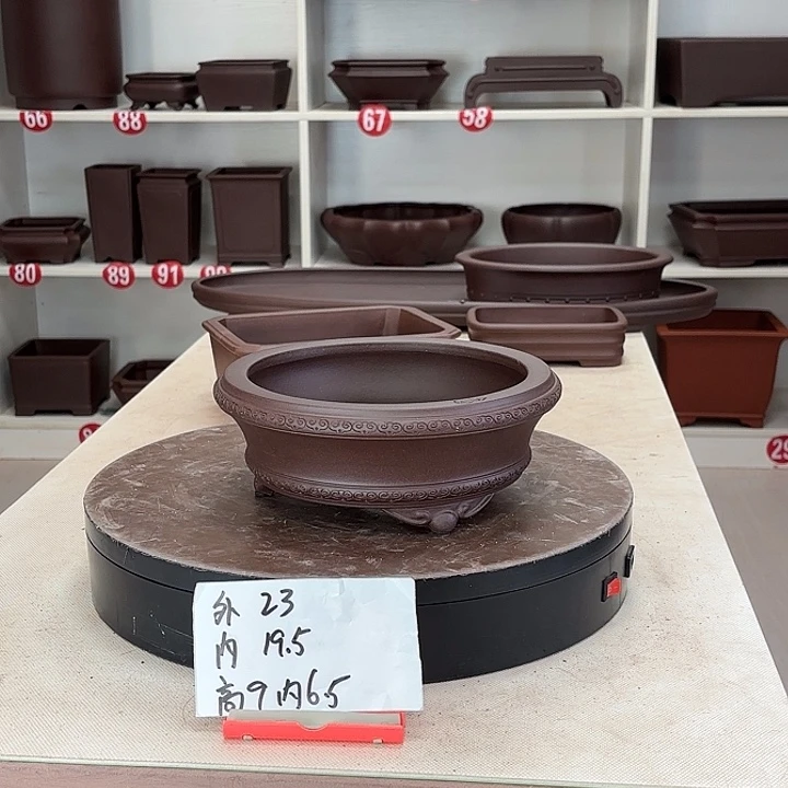 花盆紫砂祥云圆盆小