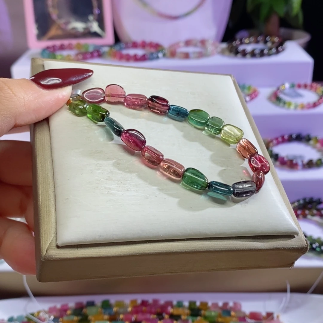 碧玺手链未镶嵌暴**拉糖豆