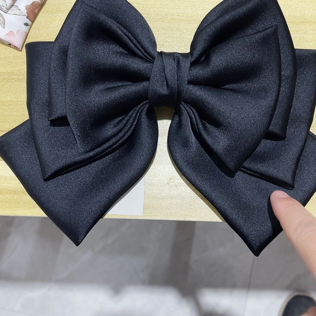 皮质铁合金蝴蝶结发夹