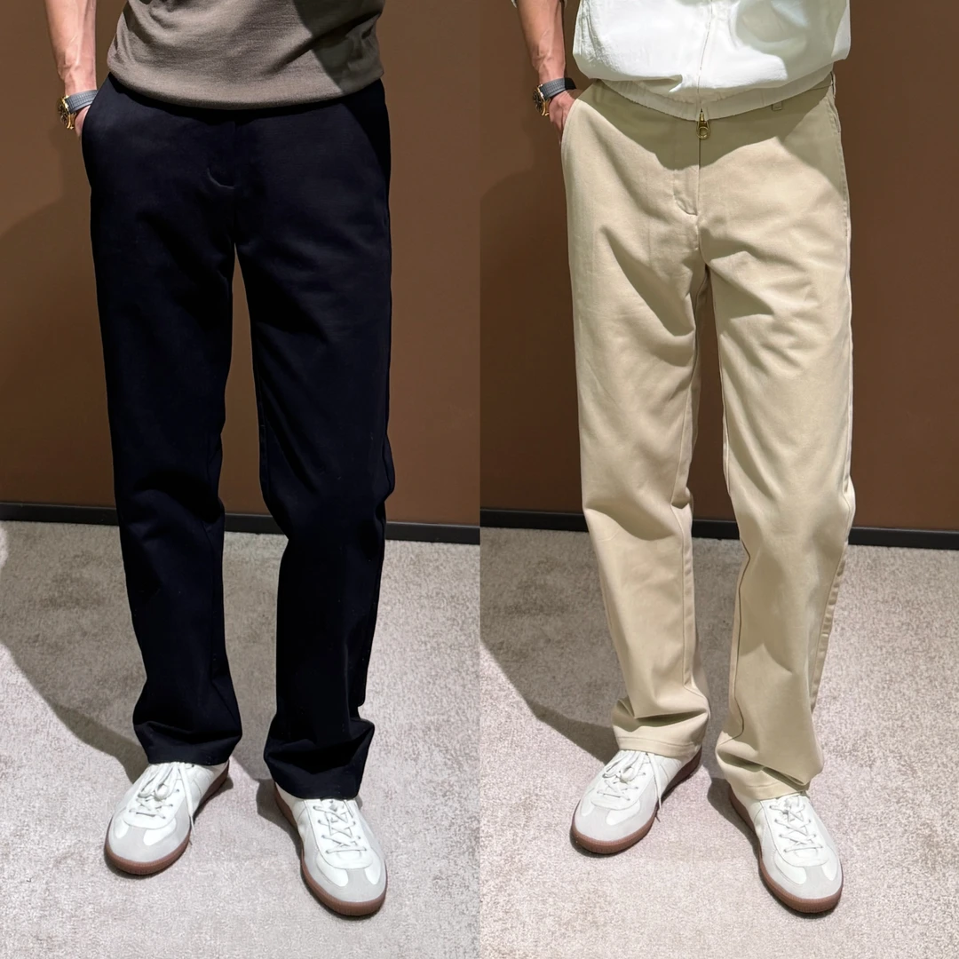 【匠心狠货】秋冬 重磅斜纹棉质立体剪裁宽松纯色直筒休闲长裤男士