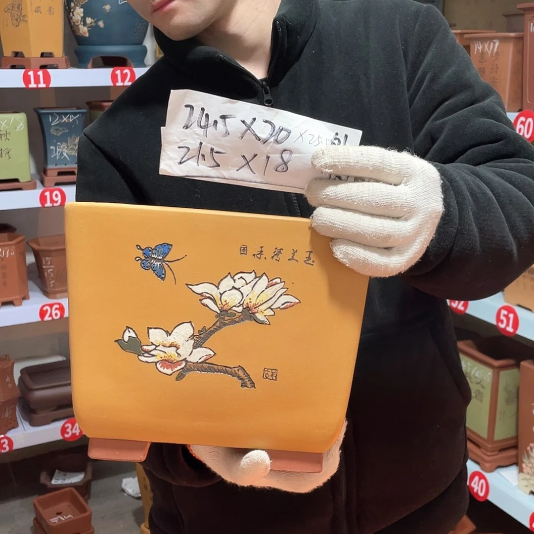 紫砂天心紫砂手工花盆