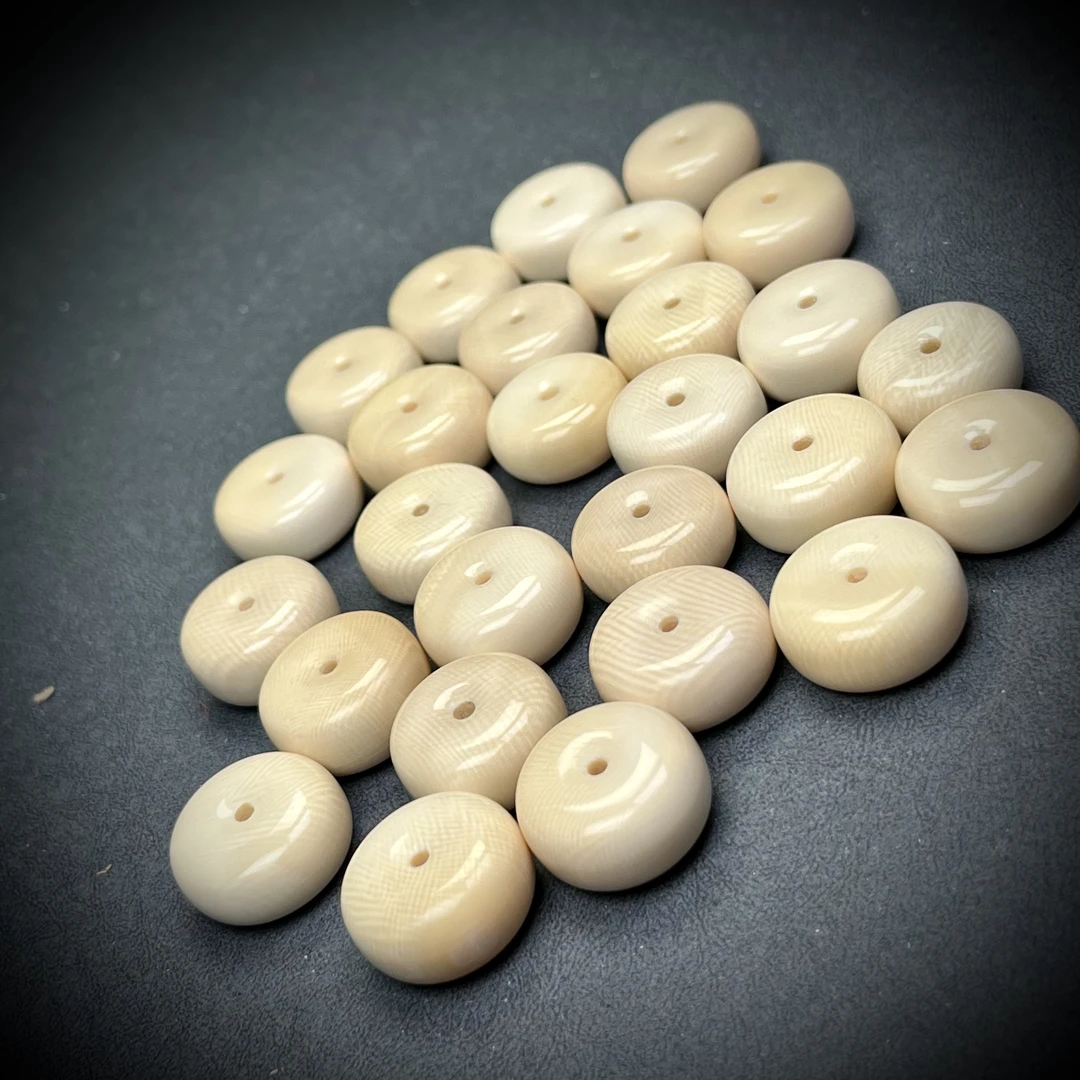 A043天然猛犸牙 平安扣一个  约18×9mm支持鉴定假一罚四