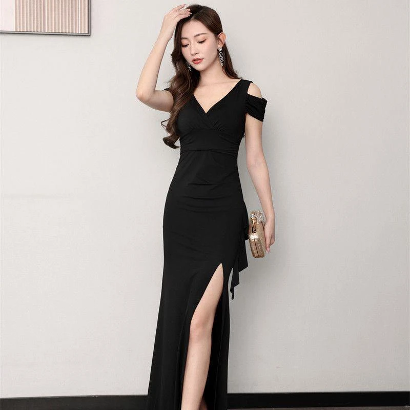 新款工作服显瘦礼服气质低胸性感纯欲修身裙子夜店女装包臀连衣裙