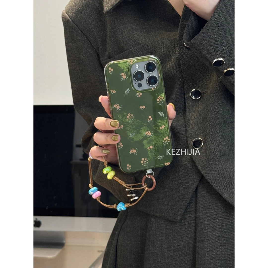 【壳之】高级绿野仙踪黄碎花适用苹果16/15/14/13Promax简约手机壳