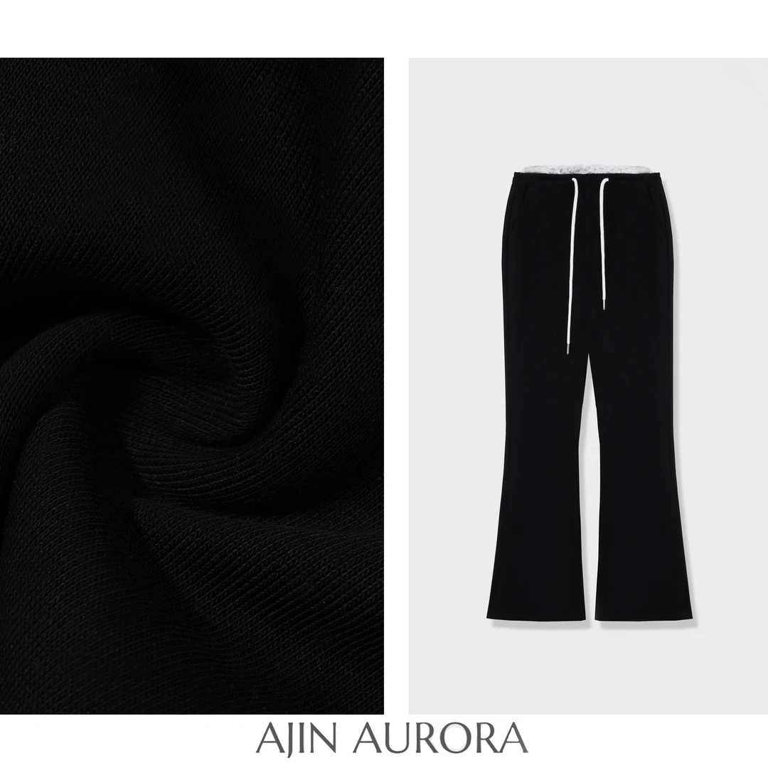 【怦然心动】微喇裤女2025新款高腰显瘦垂感百搭黑色裤子女喇叭裤