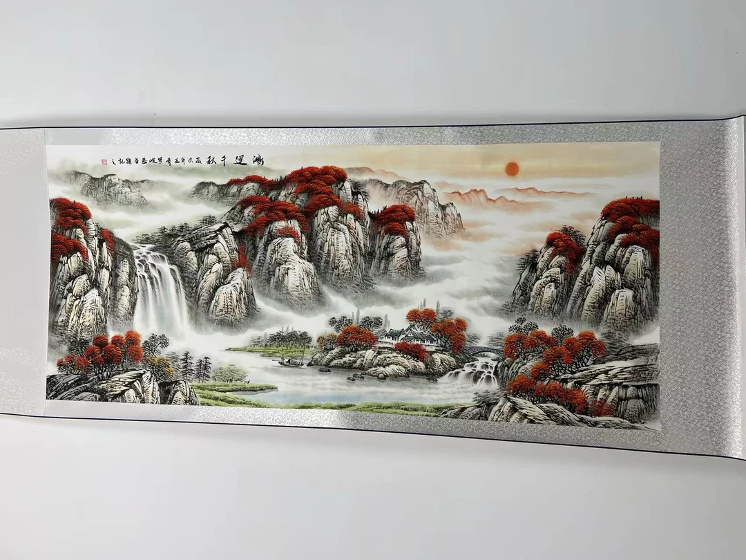 《鸿运千秋》四尺横幅卷轴