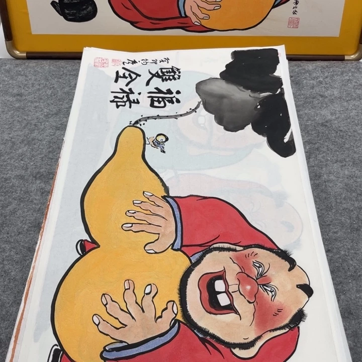 国画手绘禅意画一物一拍