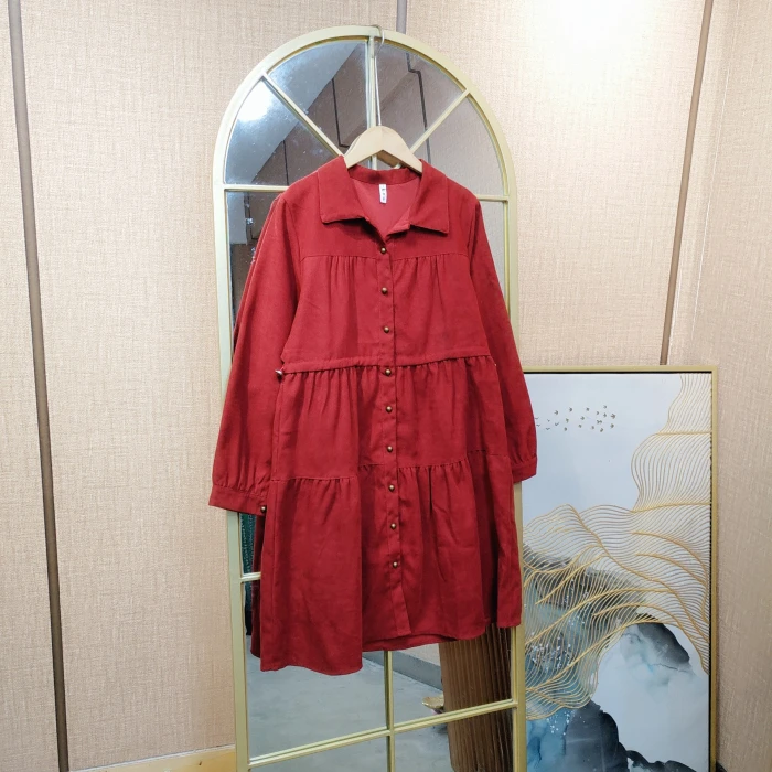 BG434孕妇红色连衣裙90-120