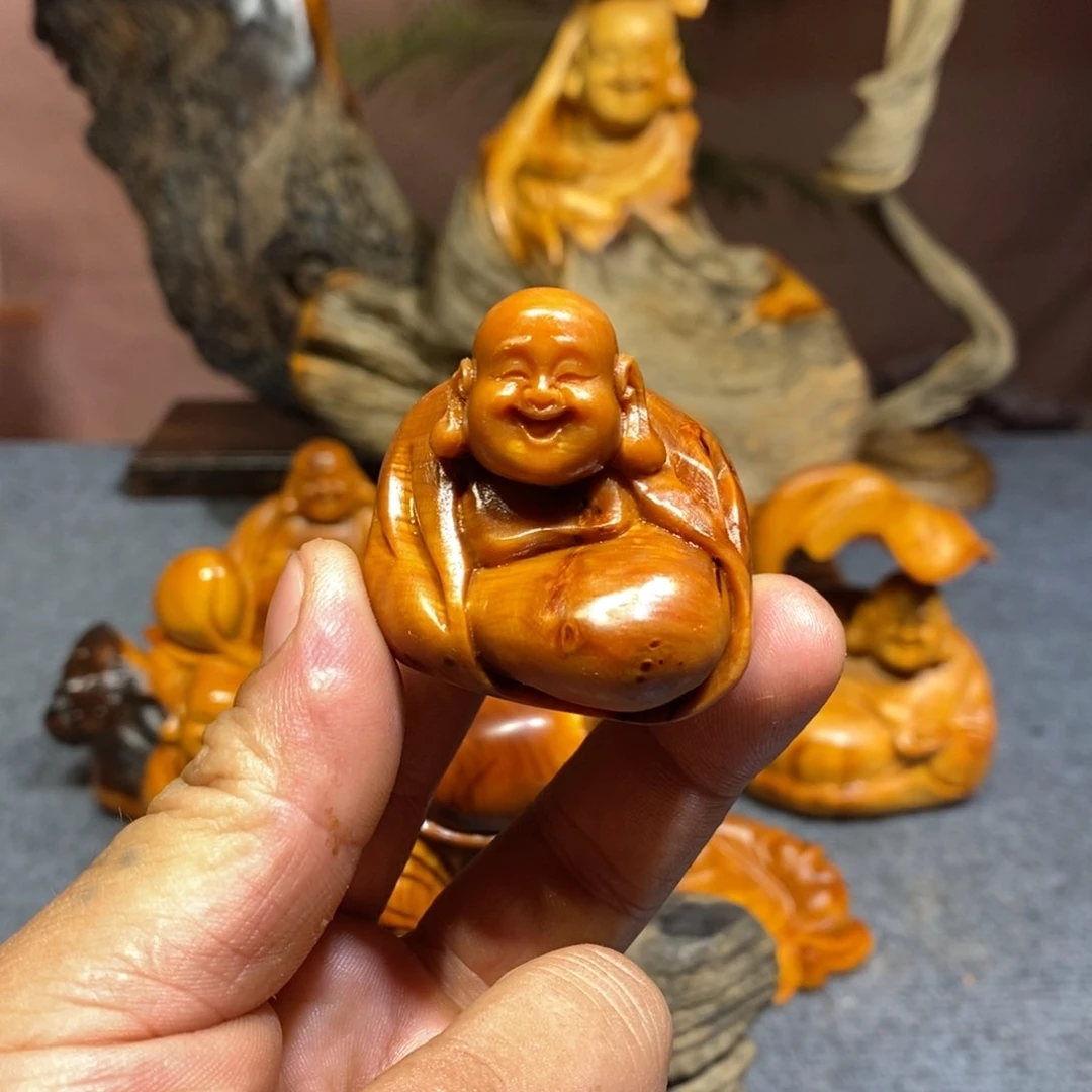 柏木（崖柏）根雕木雕佛像雕塑手把件崖柏