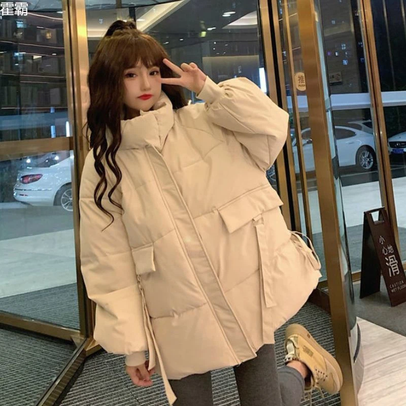 高端轻奢潮面包服冬装2025新款时尚外套女大码小个子韩版宽松立领