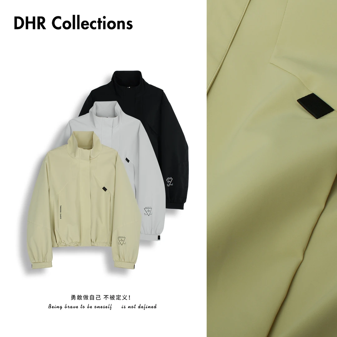 DHR COLLECTTIONS豆豆春季2025新款纯色冲锋衣夹克女-DD25005