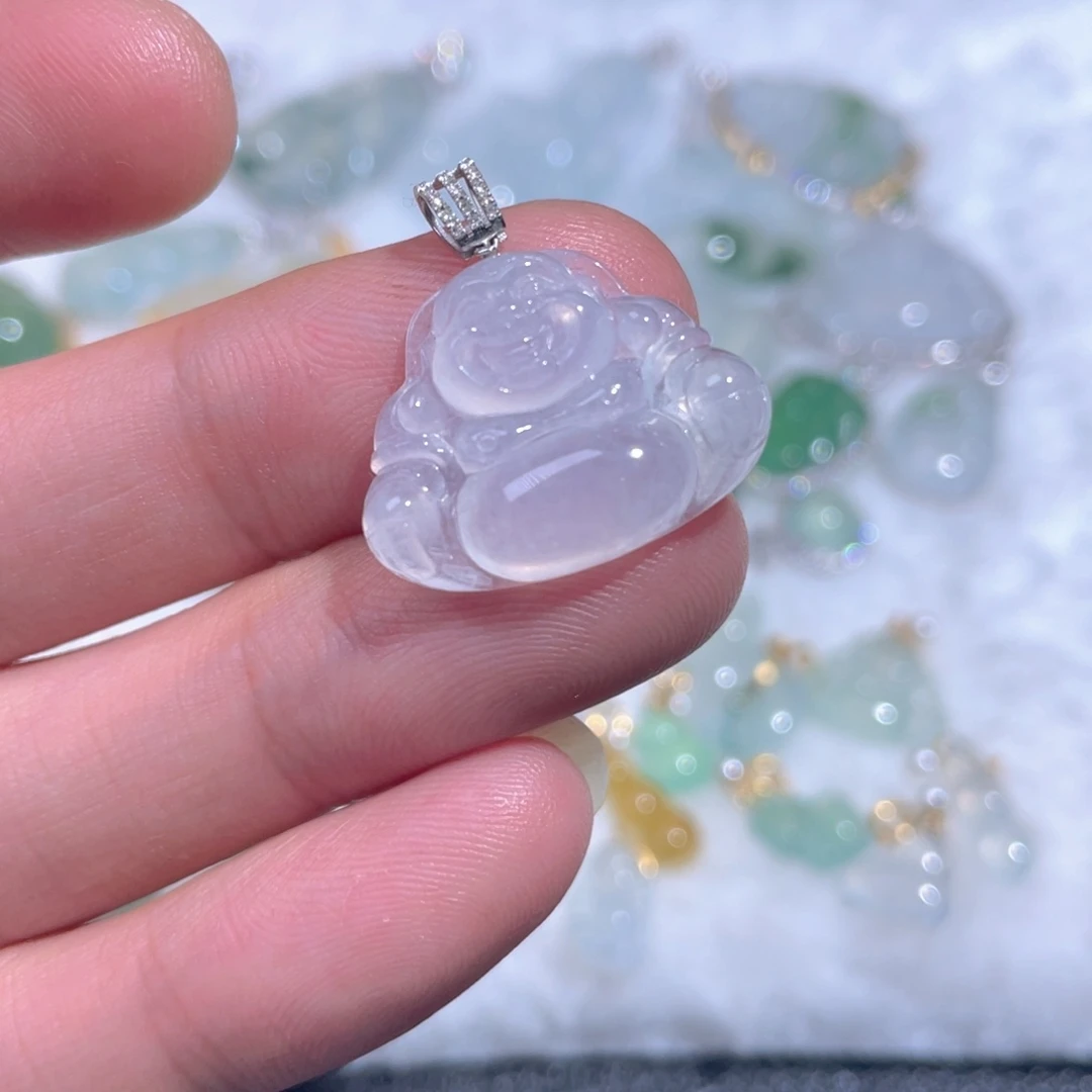 翡翠18K金镶嵌颈饰翡翠