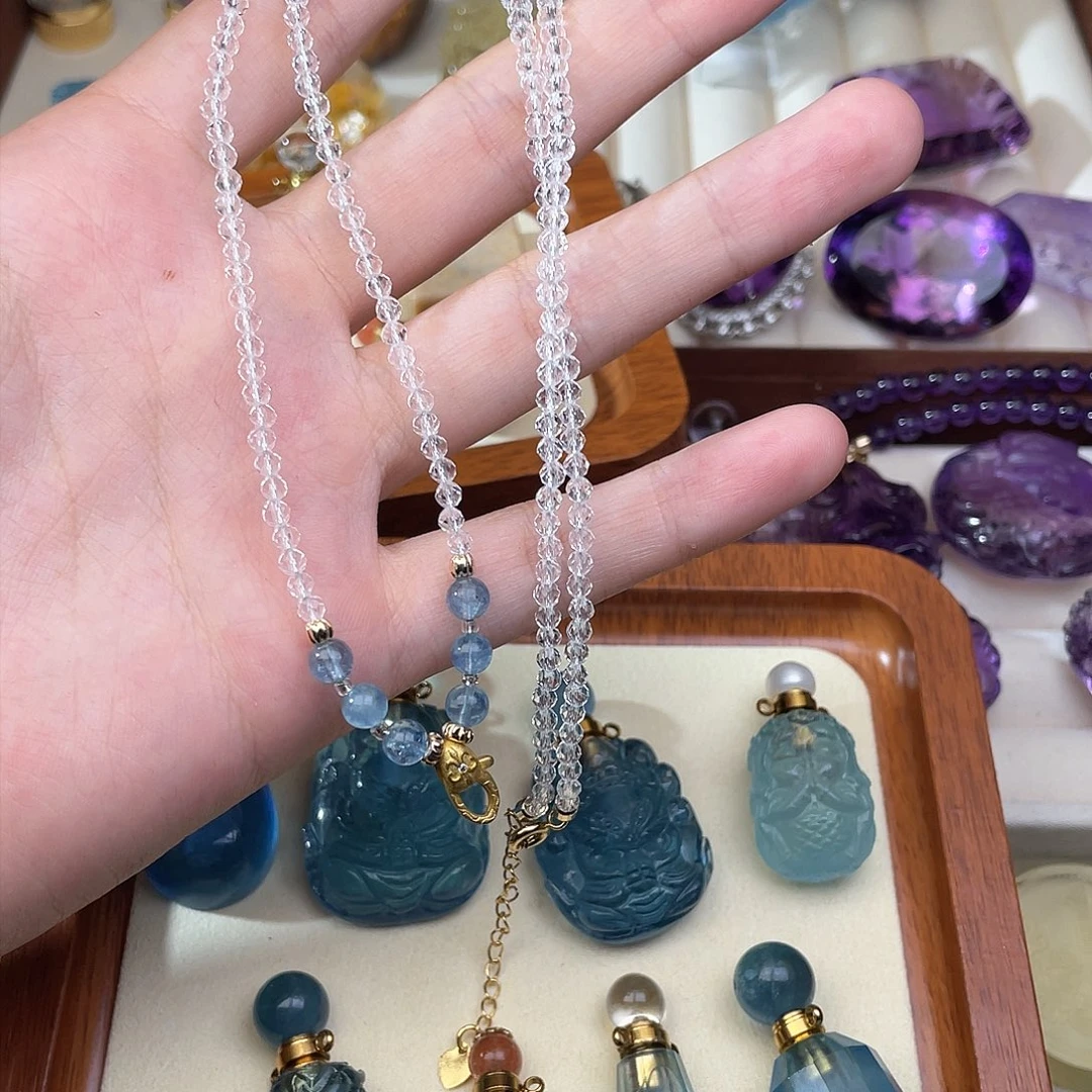 水晶颈饰未镶嵌Y**I天然水晶吊坠382