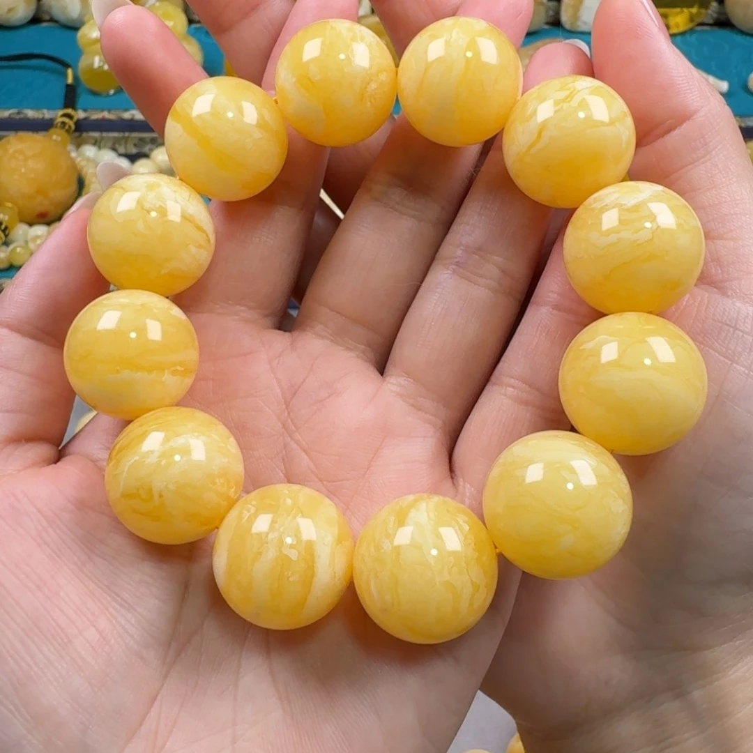 琥珀未镶嵌手链同料