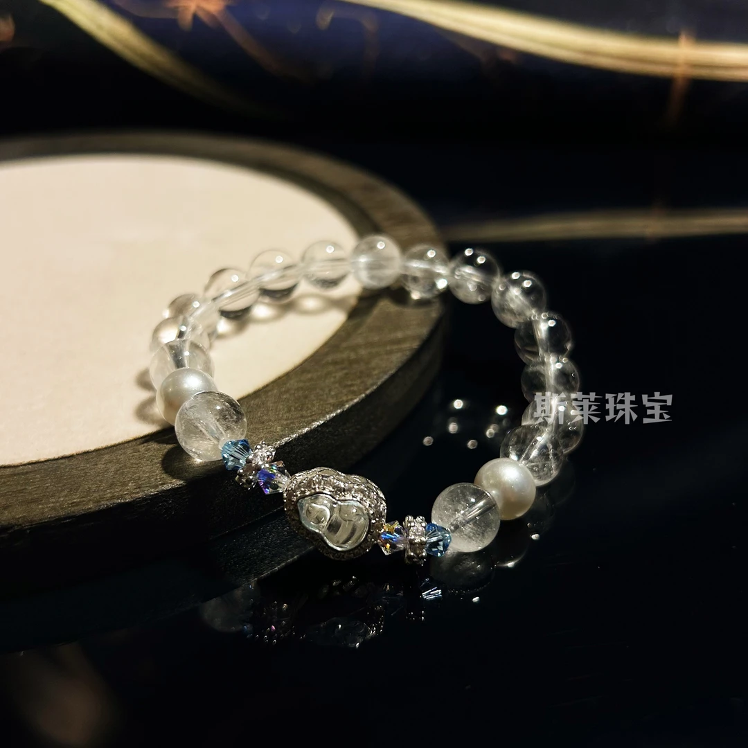 白阿塞丨星河凝霜×纯净天然 白水白阿塞天然手串女生闺蜜礼物