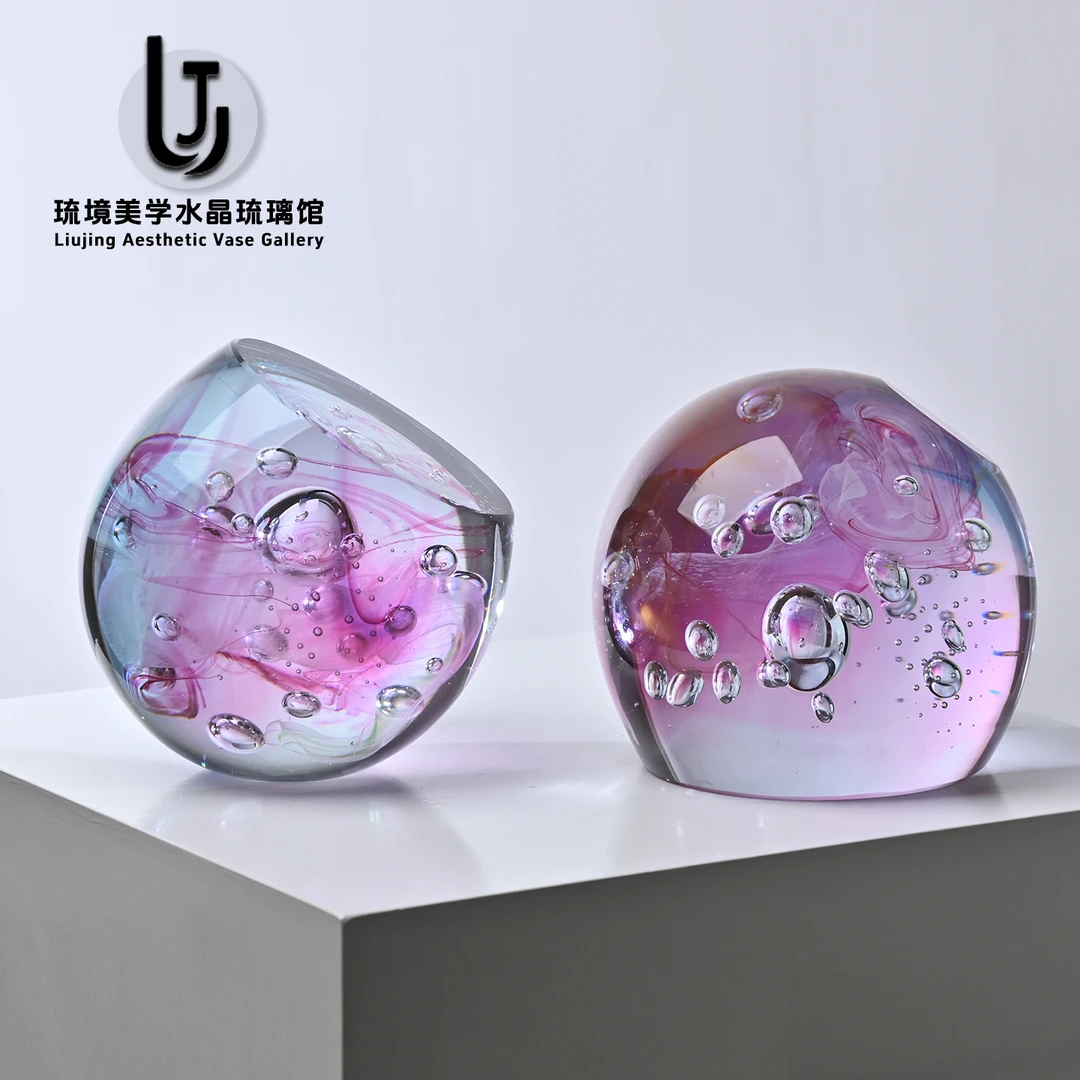 琉境 当代水晶琉璃球体摆件【汽水泡泡】