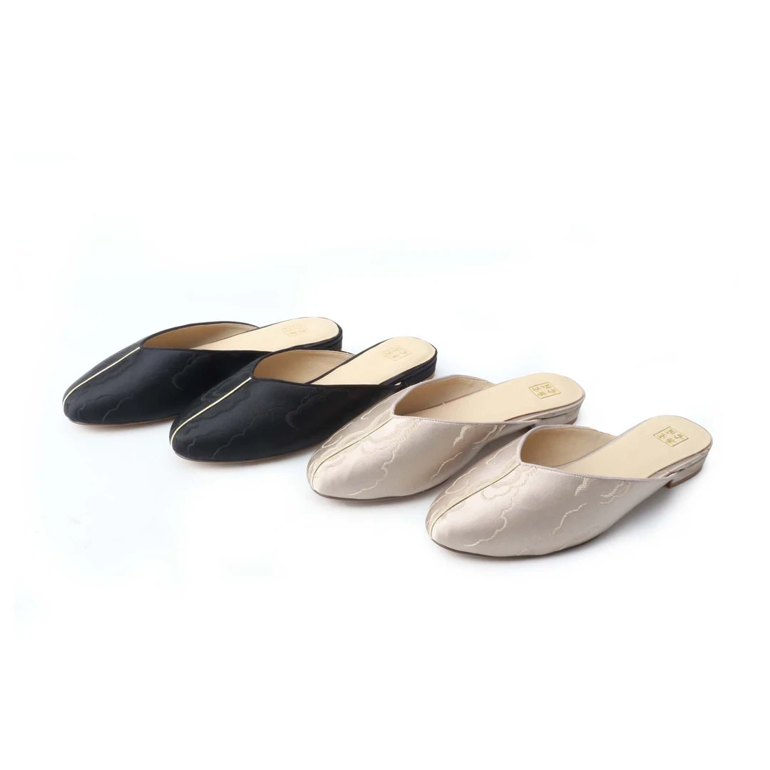 妮娜【彩云满天】H312夏季复古包头平底穆勒拖舒适时尚外穿百搭