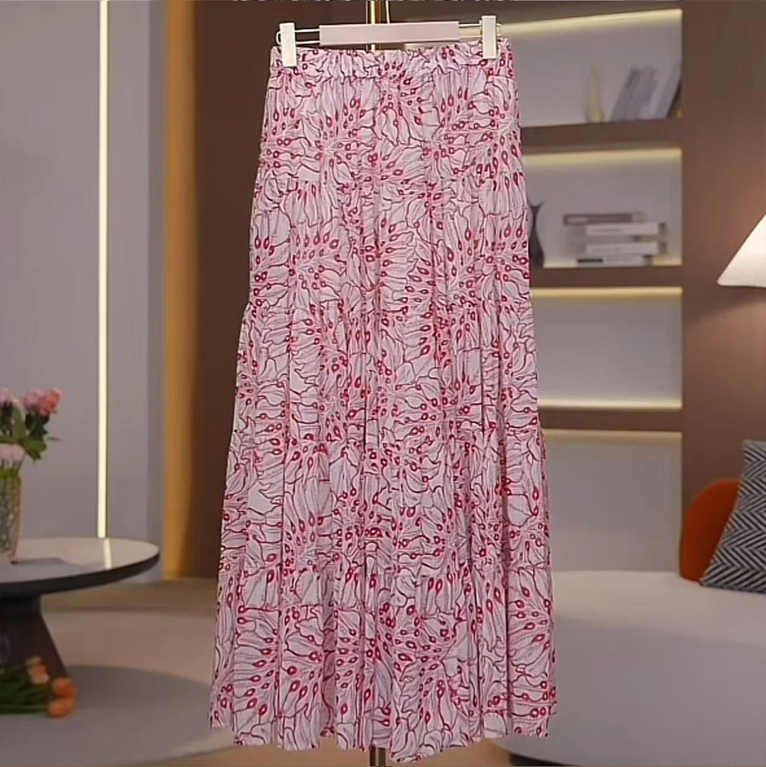 Y1300 夏日风情2025夏季新款气质显瘦小众半身裙