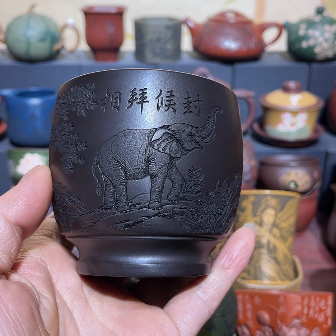 原矿紫砂手工主人杯