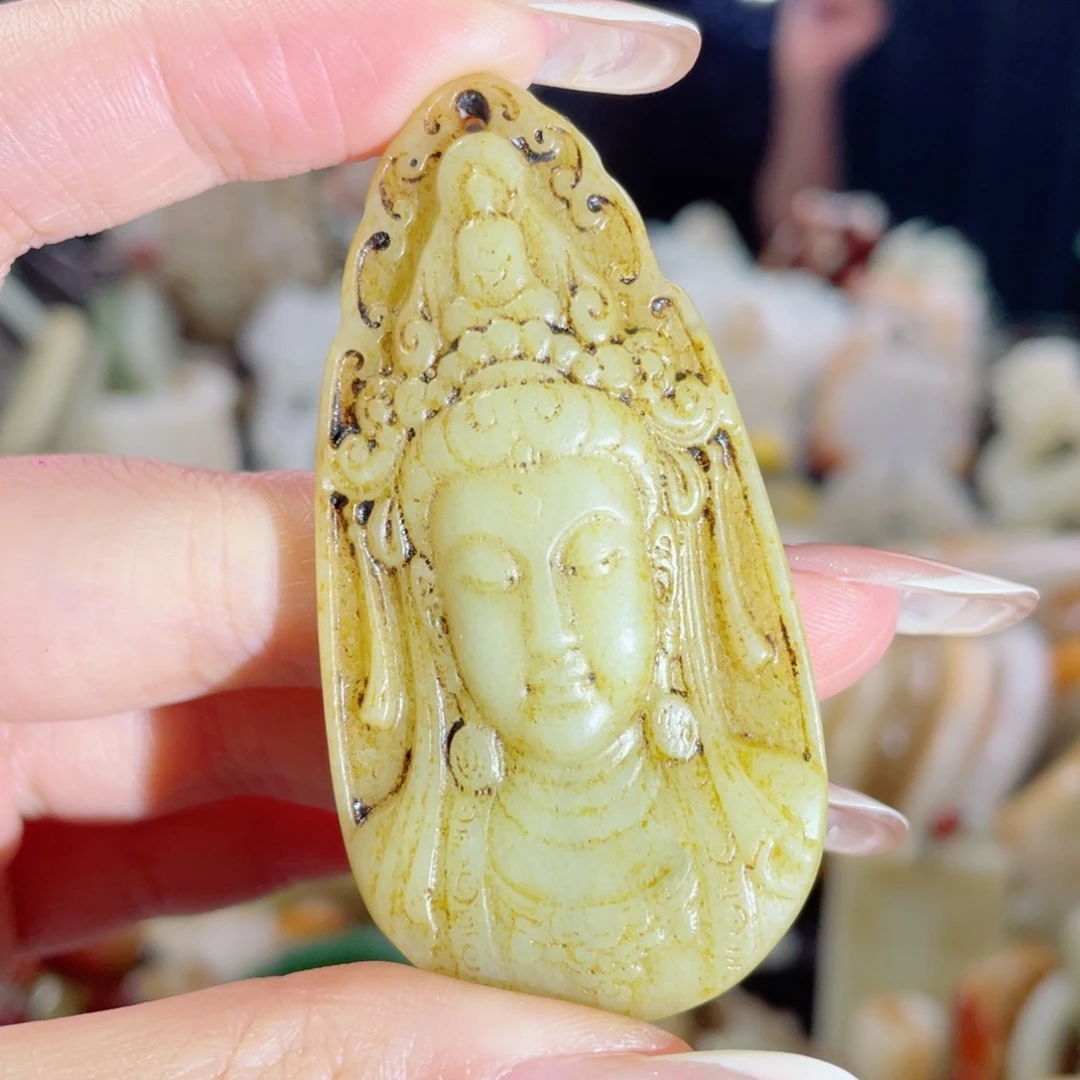 和田玉未镶嵌挂件45