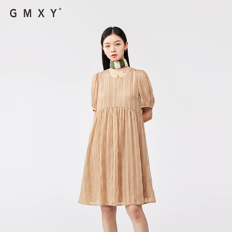 【辛小北专属】古木夕羊夏季圆领短袖连衣裙