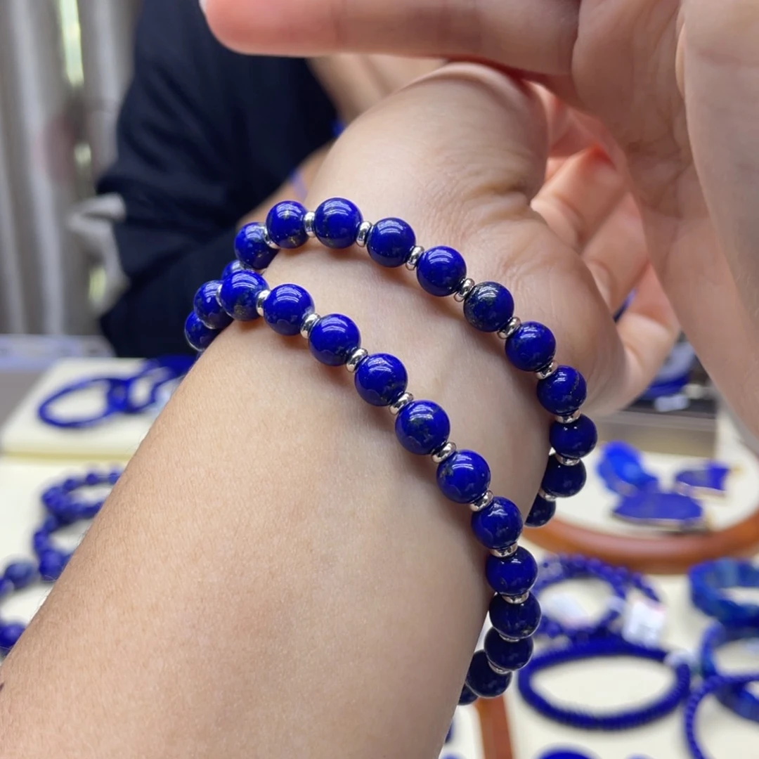 未镶嵌青金石手链7mm双圈