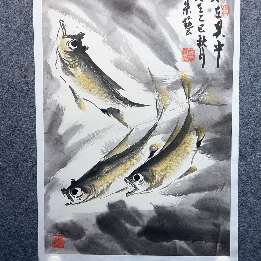 国画纯手绘画心原创