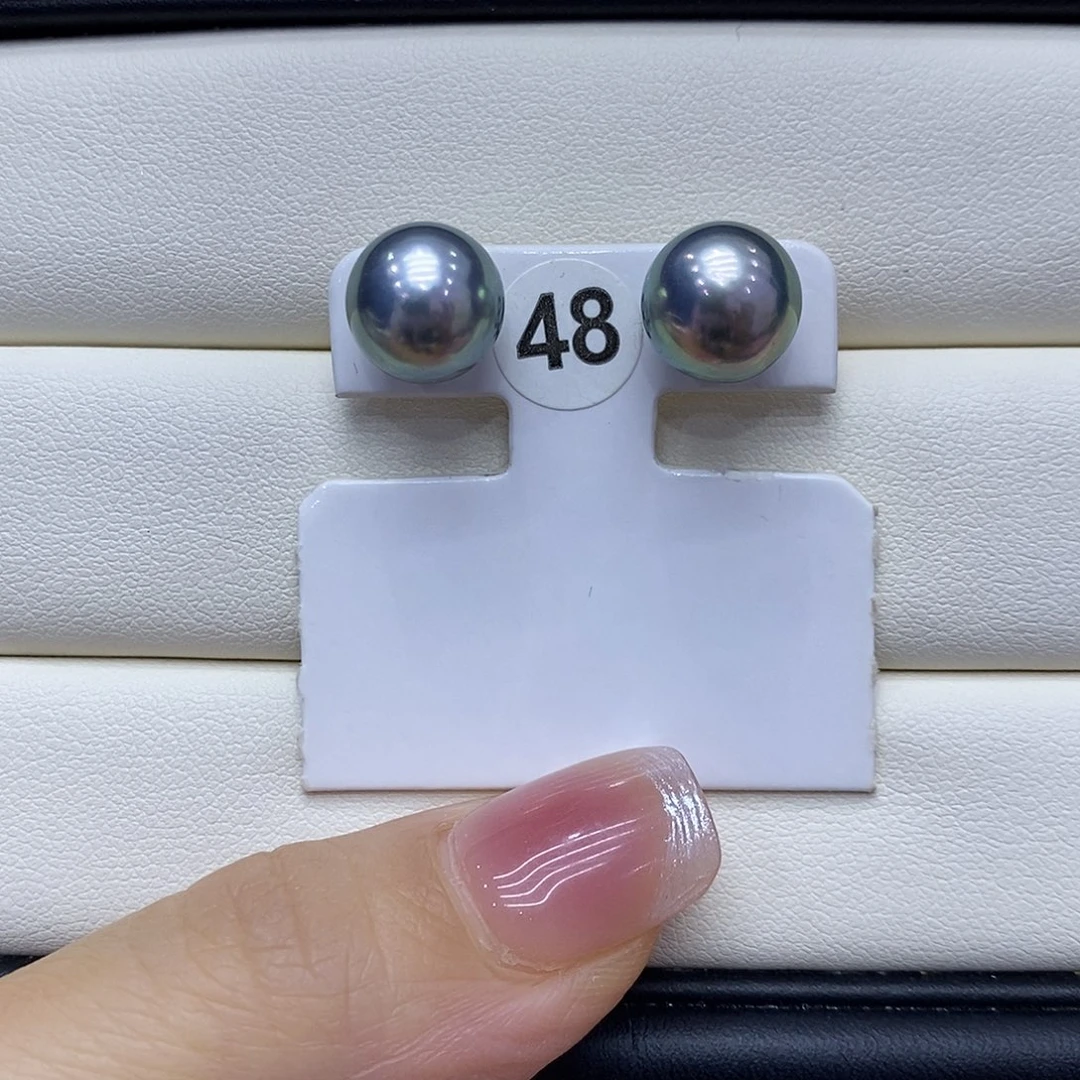 18K金镶嵌海水珍珠耳饰10到11点位