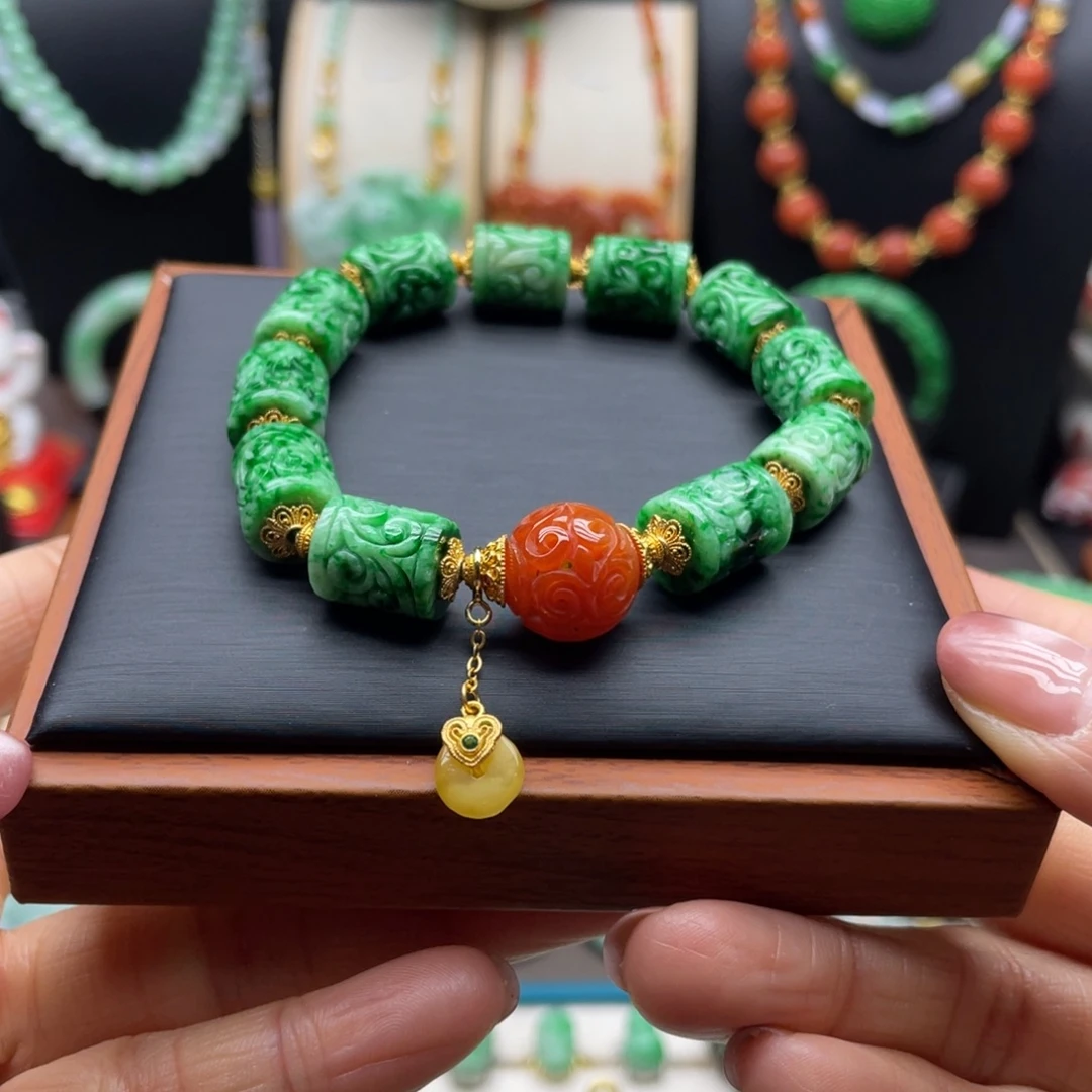 翡翠未镶嵌手链翡翠手串